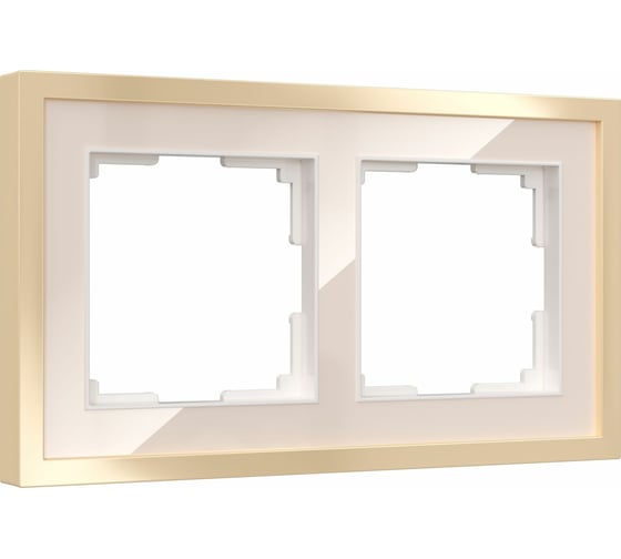 Изображение товара Рамка на 2 поста WERKEL Baguette айвори/латунь a060235
