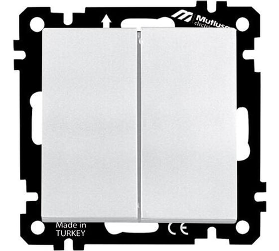 Изображение товара Двухклавишный выключатель Mutlusan Electric, белый 2270 402 0201