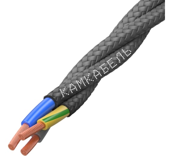 Изображение товара Ретро-провод Камкабель КГВс 3х1,5 мм 20 м серый 231ЯR30F)5000Е00020М