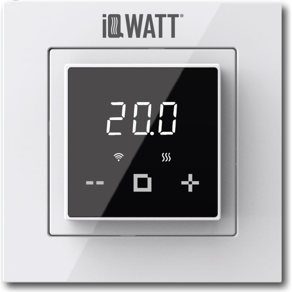 Программируемый терморегулятор для теплого пола IQWATT, цвет белый/черный 421 IQ THERMOSTAT D Wi-Fi - фото 1