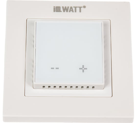 Изображение товара Терморегулятор для теплого пола IQWATT IQ THERMOSTAT D с сенсорными кнопками, не программируемый, белый 416