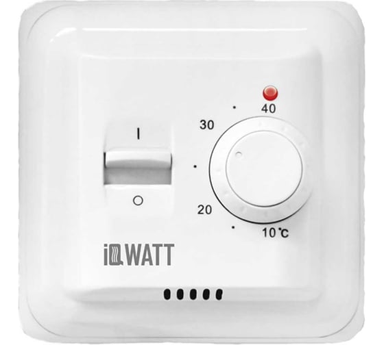 Изображение товара Терморегулятор для теплого пола IQWATT IQ THERMOSTAT M с ручным управлением, белый 401