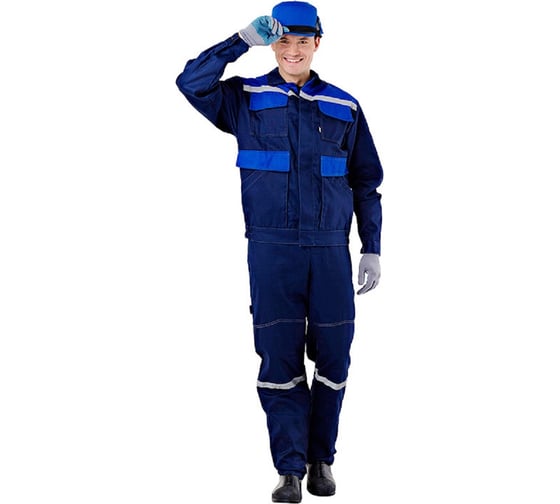 Изображение товара Мужской костюм Ампаро Комфорт синий/васильковый, р. 60-62, рост 170-176 Кос202с 120-124/170-176