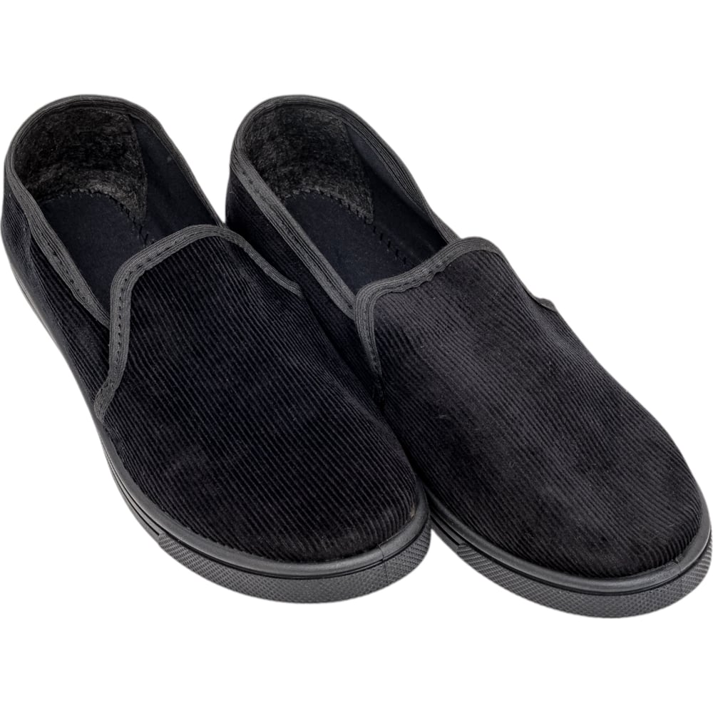 Изображение товара Вельветовые тапочки Факел СТЕП черного цвета размер 45