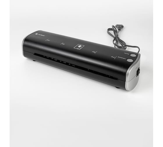 Изображение товара Ламинатор бумаги, фотобумаги ГЕЛЕОС ЛМ Модерн, черный с серебром, А4, толщина пленки 75-125 мкм, для горячего и холодного ламинирования ЛМ-А4МЧС