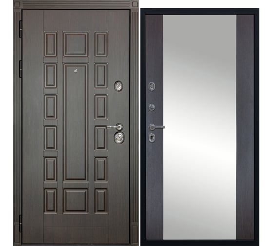 Изображение товара Дверь DIVA МХ-53 зеркало, 2050x860 мм, левая, Венге - Д15, Венге УТ-00078065