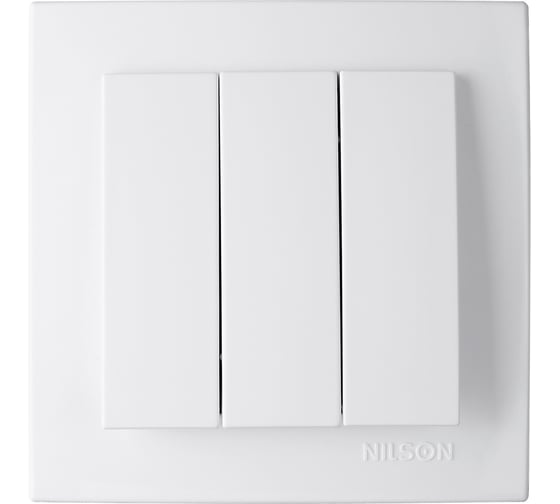 Изображение товара 3-клавишный выключатель Nilson СУ, TOURAN-ALEGRA-THOR, белый 24111066