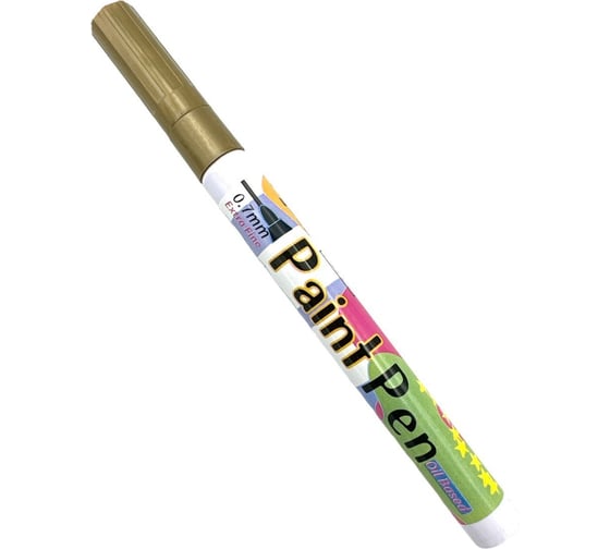 Изображение товара Маркер-краска по металлу с тонким наконечником Flysea Paint Marker FS-177, 0.7 мм, золотой FS-177-gold