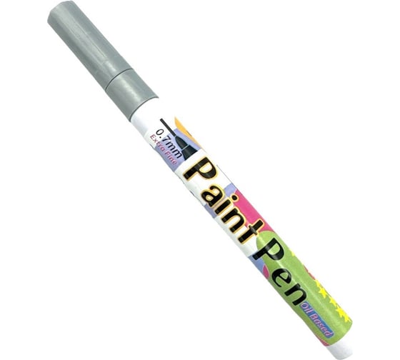 Изображение товара Маркер-краска по металлу с тонким наконечником Flysea Paint Marker FS-177, 0.7 мм, серебряный FS-177-silver