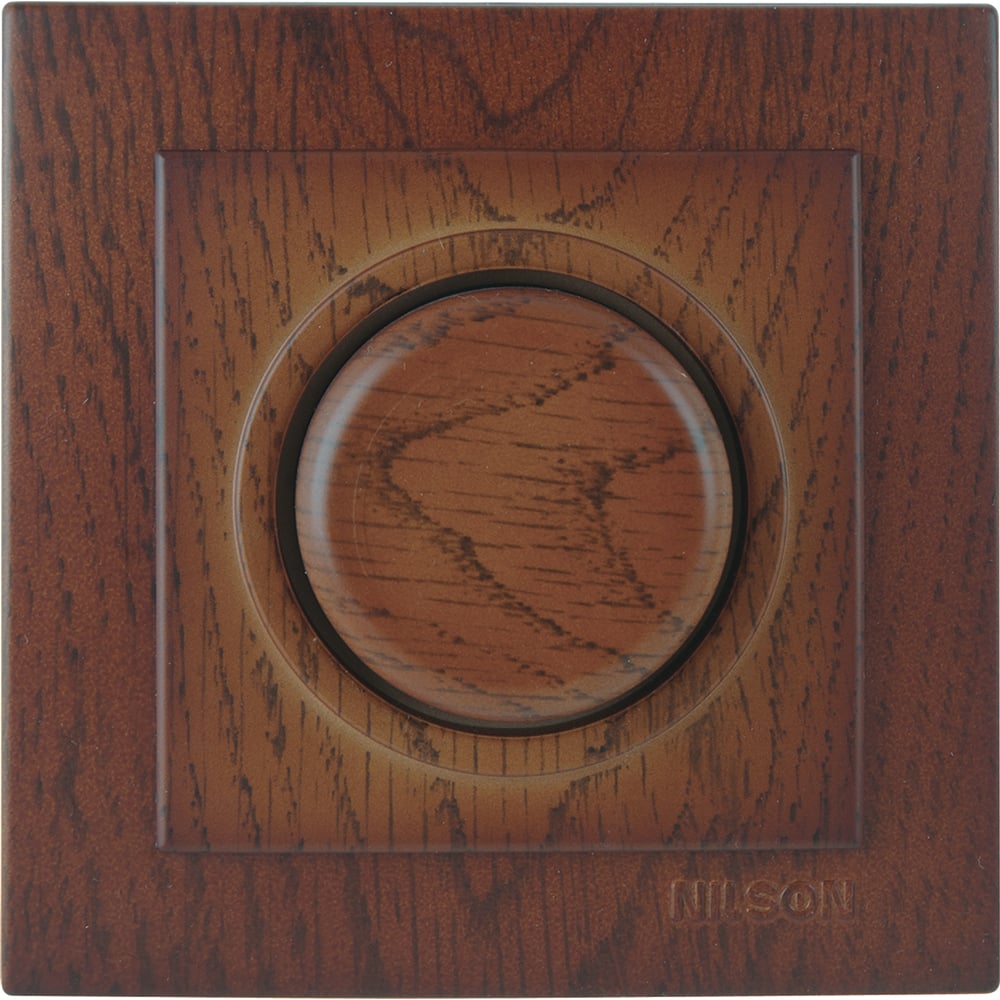 Изображение товара Светорегулятор Nilson TOURAN WOOD 1000 Вт встраиваемый для ламп накаливания орех
