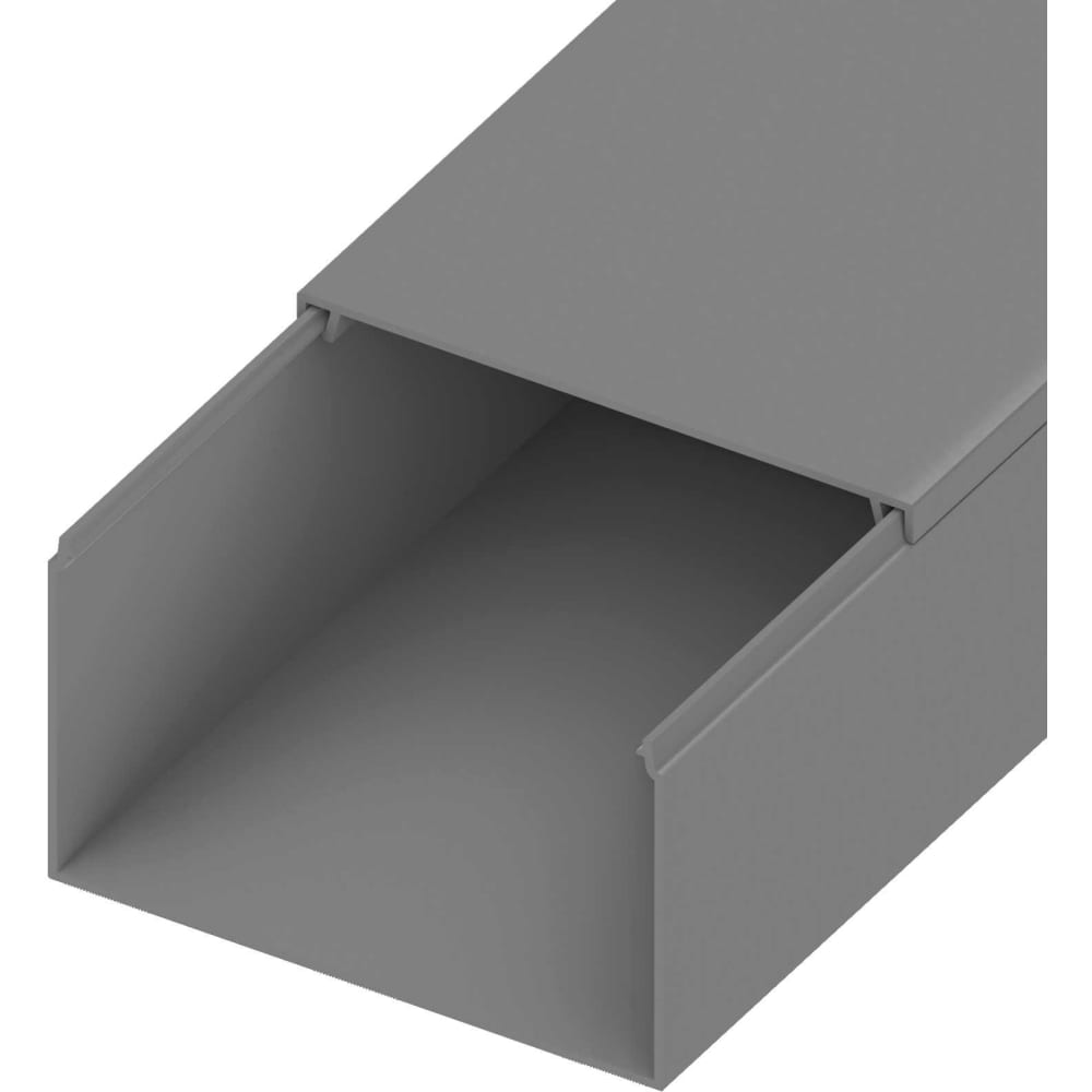 Кабель-канал AGIS, размер 100х60, цвет серый 60.02.100.60.200 - фото 1
