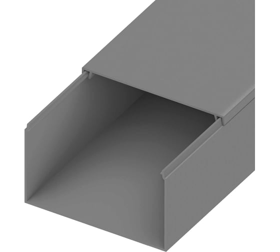 Изображение товара Кабель-канал AGIS ПВХ 100x60 мм Cерый 60.02.100.60.200