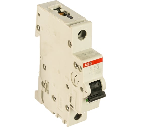 Изображение товара Автоматический модульный выключатель ABB 1п C S201 6кА 63А 2CDS251001R0634
