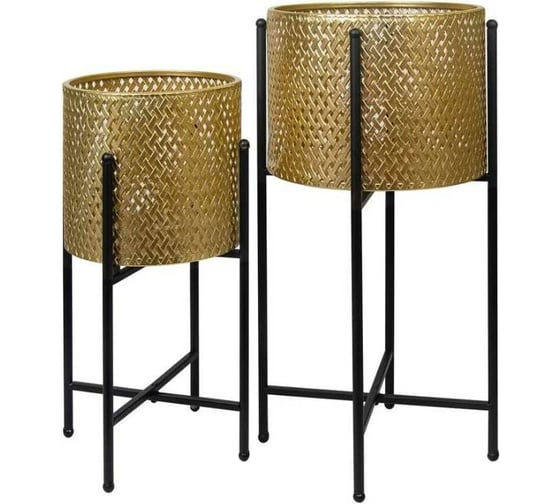 Изображение товара Подставка под кашпо Homium Flower Duet Loft, набор 2шт standIron05