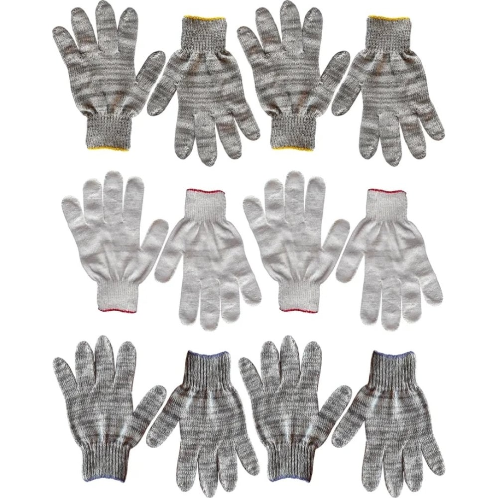 фото Набор хлопковых рабочих перчаток solaris