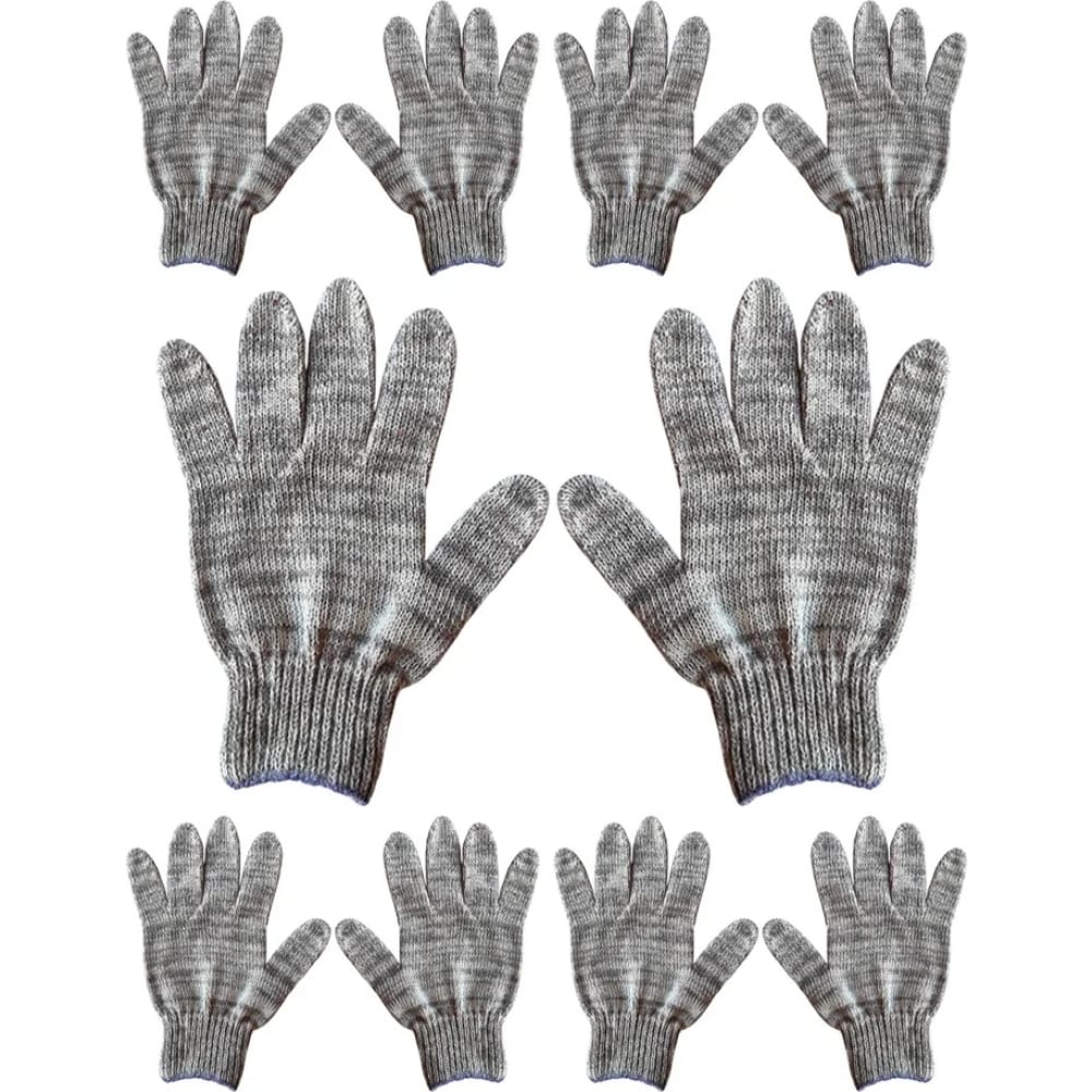 Хлопковые рабочие перчатки SOLARIS, цвет серый, размер универсальный