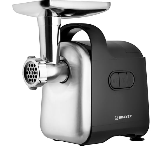 Изображение товара Мясорубка BRAYER 2000 Вт, реверс, насадки кеббе, колбасы, овощей BR1602