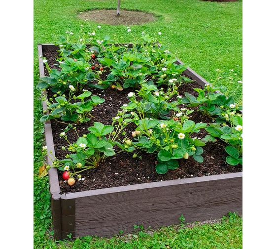 Изображение товара Ограждение для грядки из ДПК Eno 0.6x2 м, высота 20 см 4657783910437