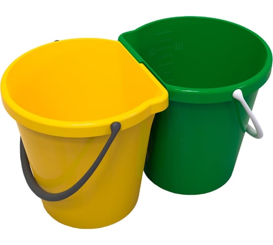 Изображение товара Многофункциональная система "Два ведра" Тара.ру 12л+12л, жёлто-зелёный 27848