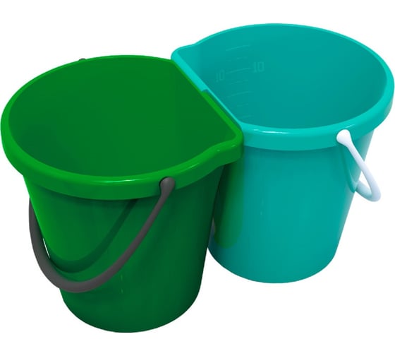 Изображение товара Многофункциональная система "Два ведра" Тара.ру 12л+12л, мятно-зелёный 27846