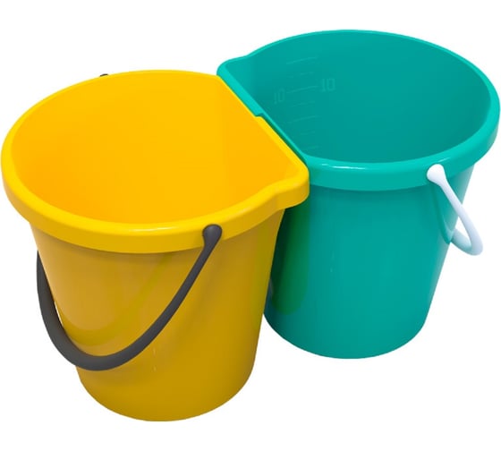 Изображение товара Многофункциональная система "Два ведра" Тара.ру 12л+12л, мятно-жёлтый 27844