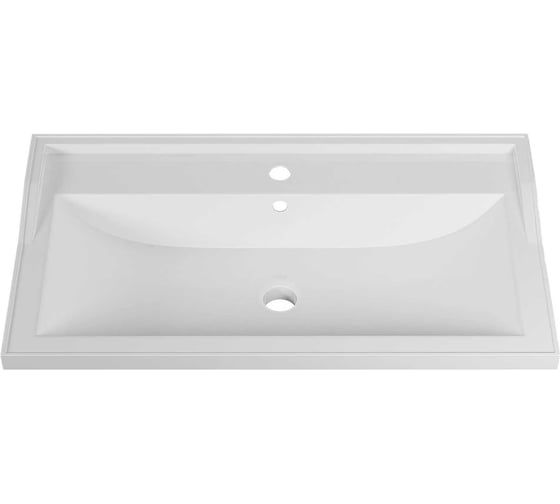 Изображение товара Полувстраиваемая раковина для ванной uperwood Family_80 см, прямоугольная, белая 293020630