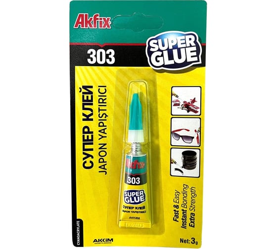Изображение товара Супер клей Akfix 303 3 гр GA0031