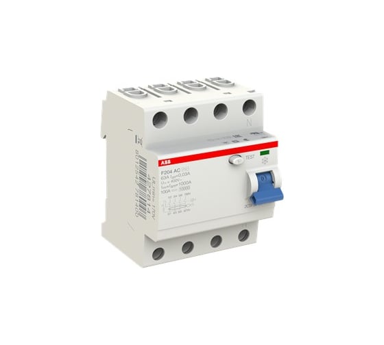 Изображение товара Выключатель дифференциального тока ABB 4п 63A 30mA тип AC F204 2CSF204001R1630