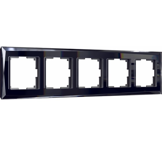 Изображение товара Рамка на 5 постов WERKEL Diamant черный a051443