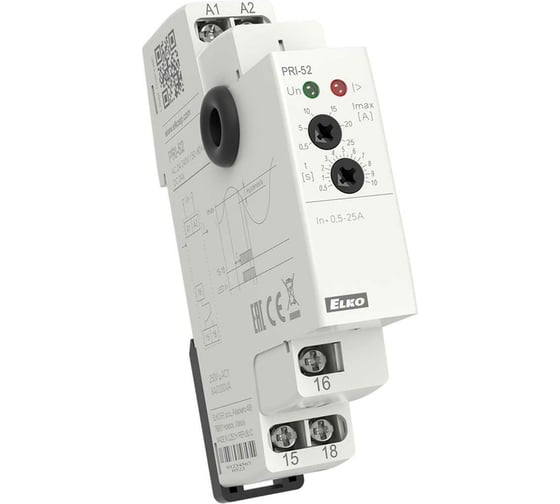 Изображение товара Реле контроля тока ELKO PRI-52 0.5A - 25A AC 230V EP 00000000192