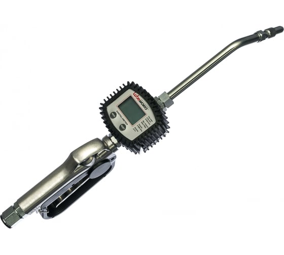 Изображение товара Маслораздаточный пистолет с электронным счетчиком литров и с жёстким наконечником LUBEWORKS 1781501