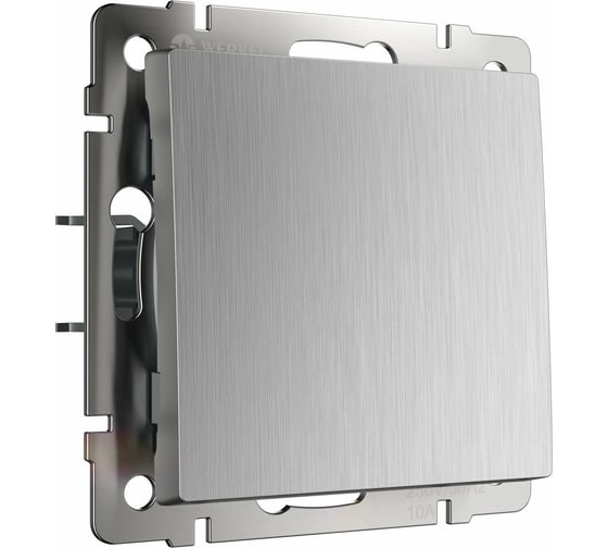 Изображение товара Одноклавишный проходной выключатель WERKEL серебряный рифленый a051348