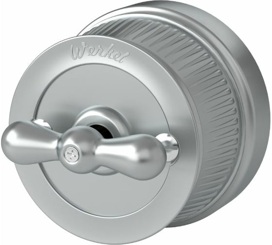 Изображение товара Двухклавишный выключатель WERKEL на 4 положения Ретро матовый хром a044913