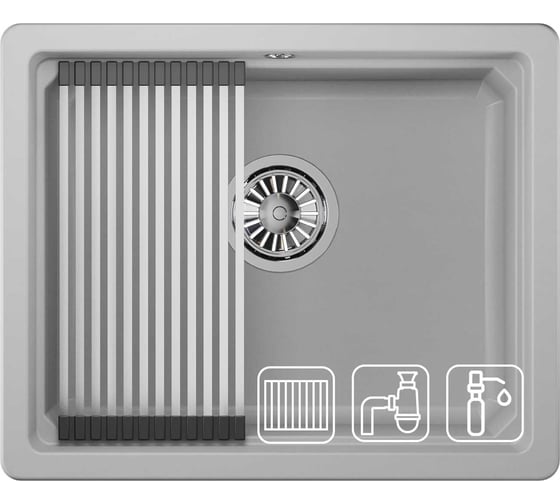 Изображение товара Кухонная мойка из кварца GRANULA KS-5501U АРКТИК
