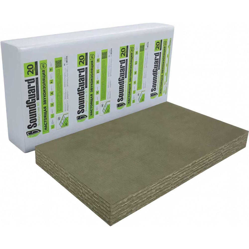 Плита звукопоглощающая Soundguard экоакустик 80 201260