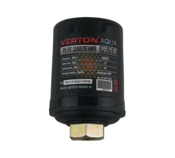 Изображение товара Реле давления PSC/3.5F внутренняя резьба 3/8" VERTON 01.13297.13922