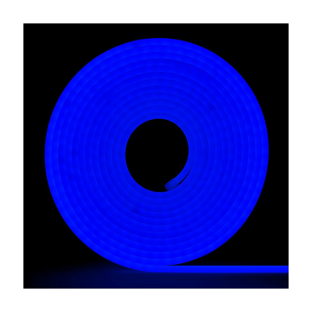 Неоновая светодиодная лента MAKSILED лента капроновая с металлической нитью блёстки 25 мм × 2 7 ± 0 5 м синий серебряный