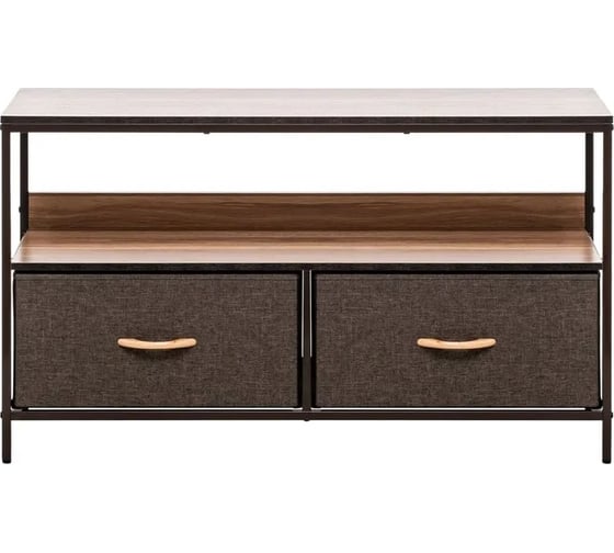 Изображение товара Комод Leset Локи 2 ящика, каркас коричневый, бежевый/светло-коричневый/темно-коричневый LSКБ-00011833