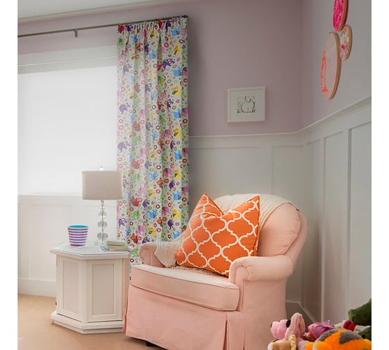 Изображение товара Штора на тесьме Kauffort Элифанты, 160x270 см 111005620