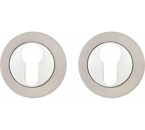 Изображение товара Декоративная накладка под цилиндр VETTORE ET 0701 SN/CP сатин/хром 20202