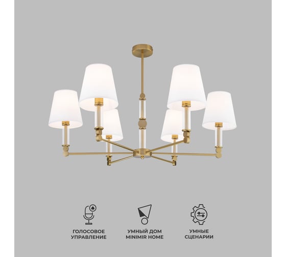 Изображение товара Потолочный светильник Eurosvet 60145/6 латунь a061950