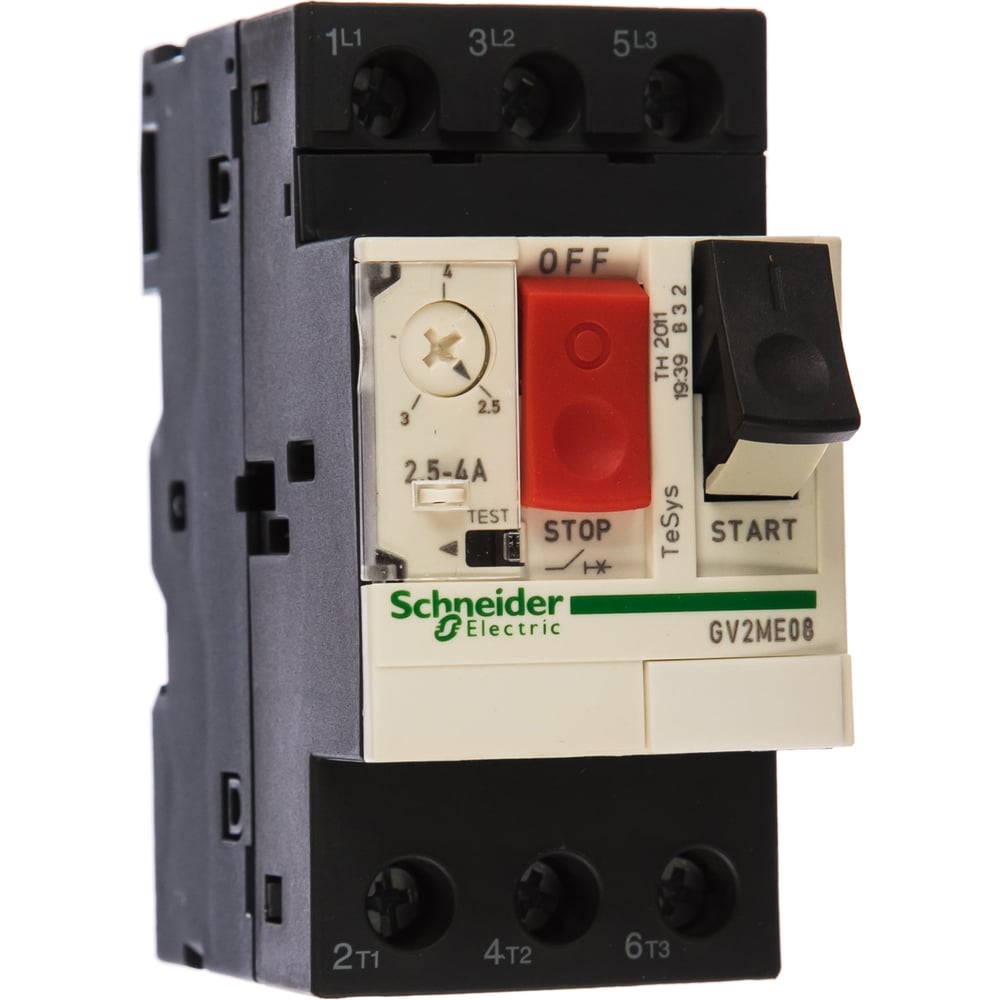 фото Автоматический выключатель защиты двигателя me08 2.5-4а schneider electric gv2me08