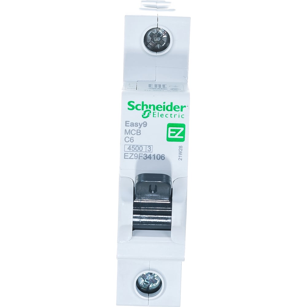 фото Автоматический модульный выключатель easy 9 1п c 6а 4.5ка schneider electric ez9f34106