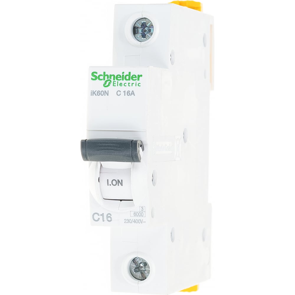 фото Автоматический модульный выключатель schneider electric 1п c 16а ik60 acti9 6ка sche a9k24116