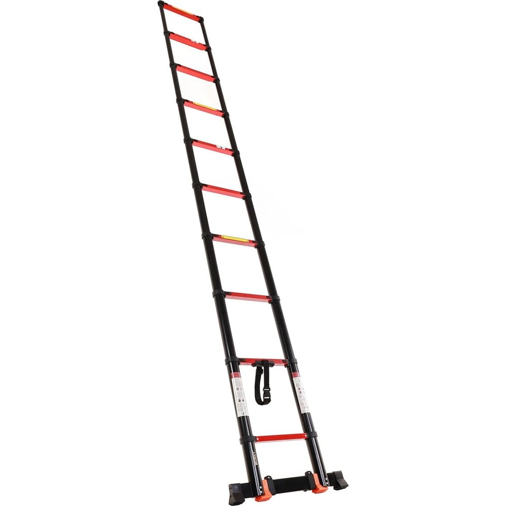 Изображение товара Телескопическая лестница WORKY BLACK 4,1 м 14 ступеней алюминиевая профессиональная