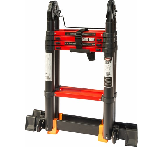 Изображение товара Телескопическая лестница-стремянка WORKY BLACK 2.2м/4.4м, 7 ступеней ARD151379