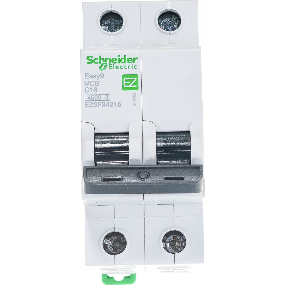 фото Автоматический модульный выключатель schneider electric easy 9 2п c 16а 4.5ка ez9f34216