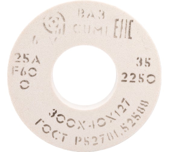 Изображение товара Круг шлифовальный 1 (300x40x127 мм, 25А, F60 O 6 V 2250) ОАО Волжский абразивный завод Н0017550 УП-00225123