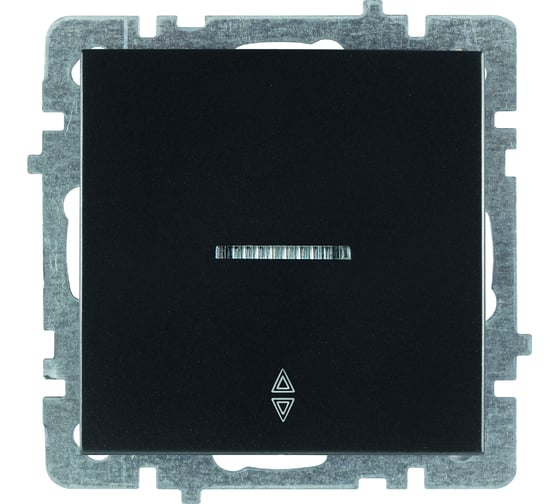 Изображение товара 1-клавишный механизм выключателя Nilson СУ проходной с подсветкой, TOURAN-ALEGRA-THOR матовый черный, 24380408