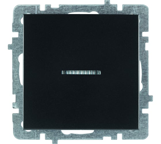 Изображение товара 1-клавишный механизм выключателя Nilson СУ с подсветкой, TOURAN-ALEGRA-THOR, metallic, матовый черный, 24380402